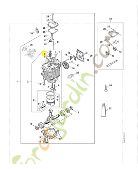 Agrafe de ressort 4180-025-3000. Pièce de rechange Sithl