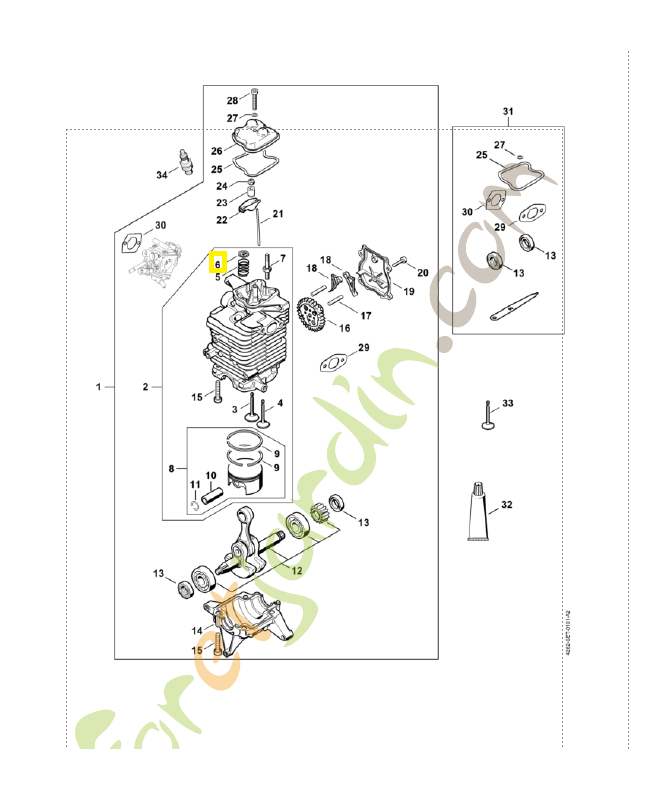 Agrafe de ressort 4180-025-3000. Pièce de rechange Sithl