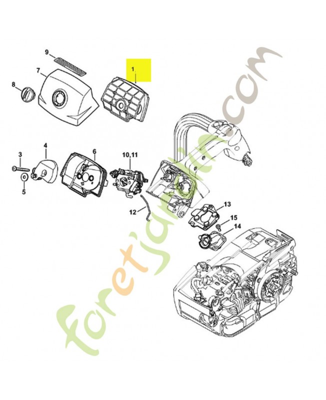 Filtre a air feutre 1145-140-4404. Pièce détachée Stihl / Vicking