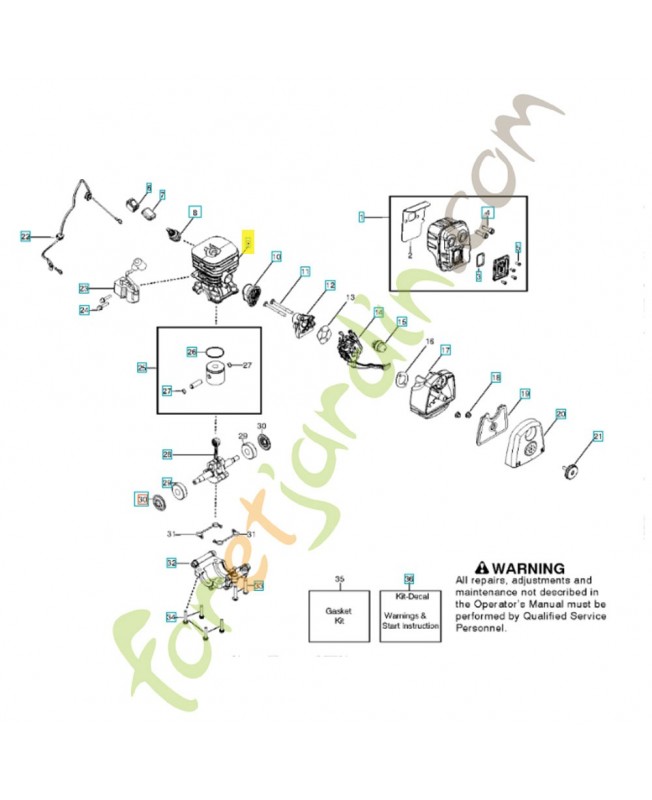 Cylindre 529900601. Pièce détachée Husqvarna Cylindre 529900601. Pièce détachée Husqvarna