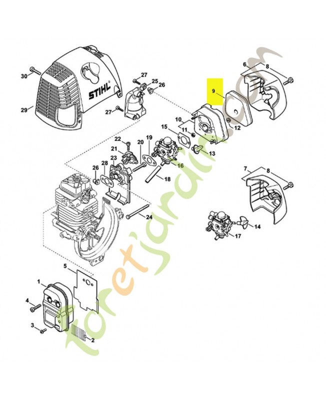 Filtre a air 4180-120-1800. Pièce de rechange Sithl  