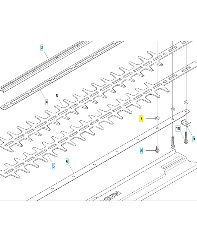 Douille d'espacement 525351901. Pièce de rechange Husqvarna