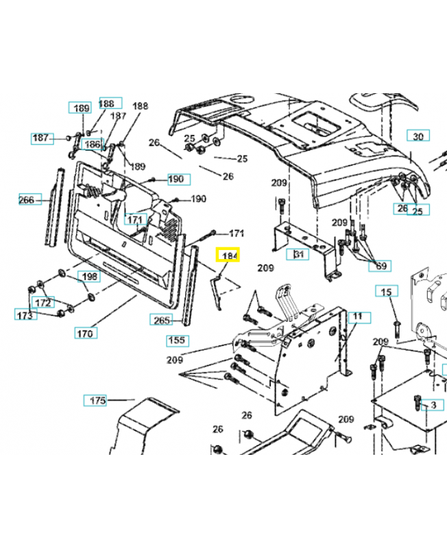 Lamelle contac.bac arr. Husqvarna ref.  532174662