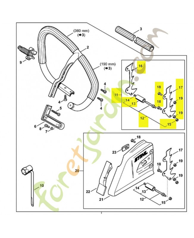 Arret de chaine + griffes