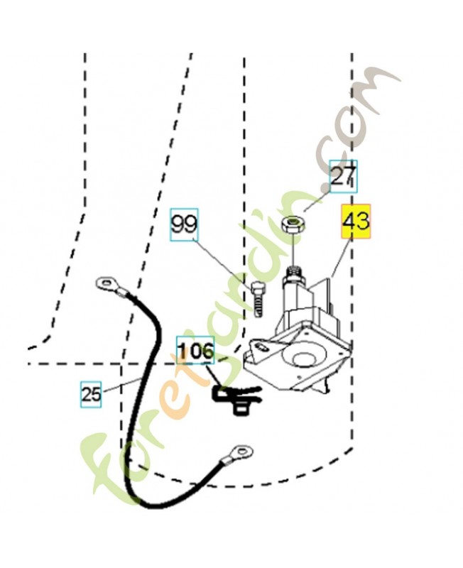 Solénoïde husqvarna 582042802. Pièce détachée Husqvarna 