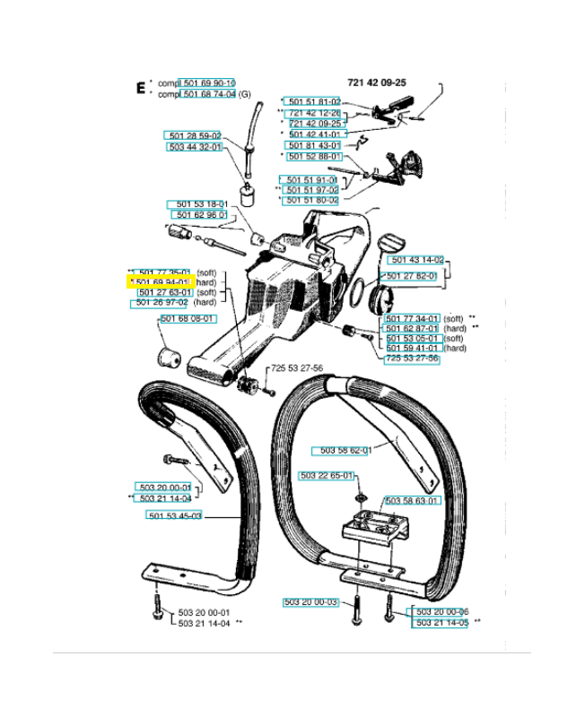 Amortisseur référence 501699401 husqvarna