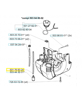 Durite d'essence 581756125 husqvarna