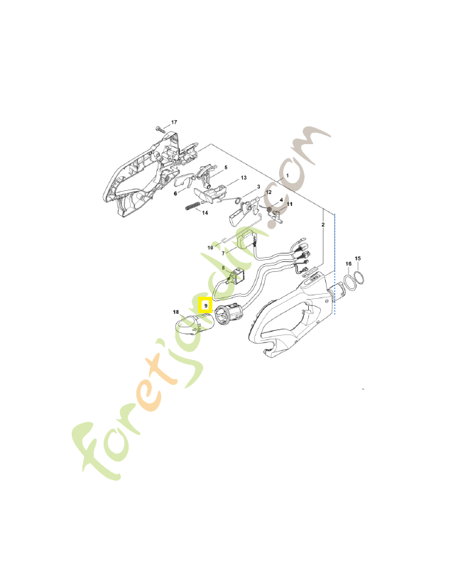Douille 4869-400-3401. Pièce détachée Stihl / Vicking