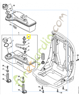 Pièce de raccordement 4238-353-2701. Pièce de rechange Sithl / Vicking