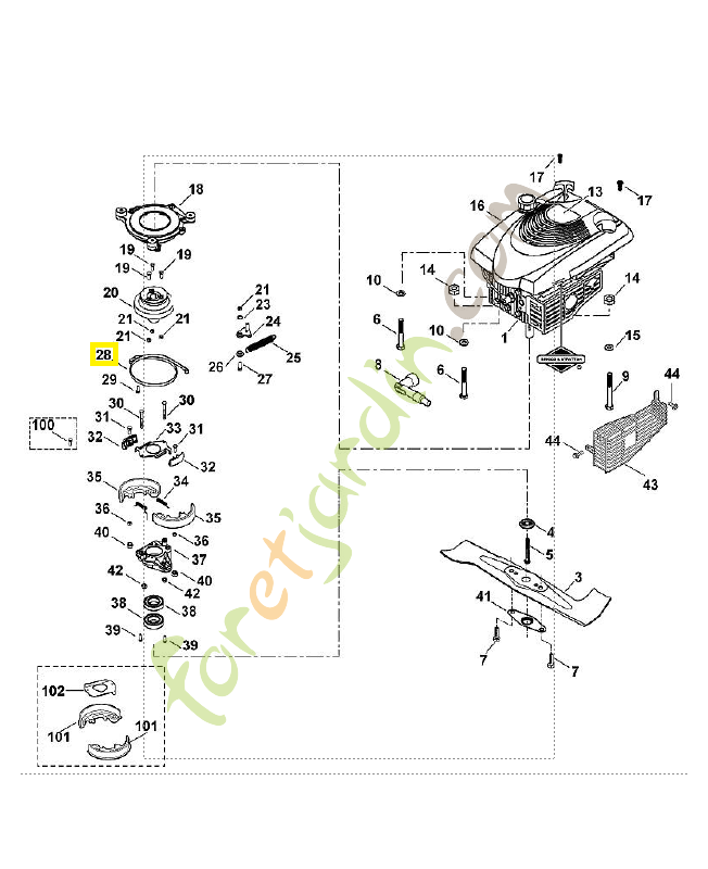 Collier de frein 6107-160-5400. Pièce de rechange Sithl 