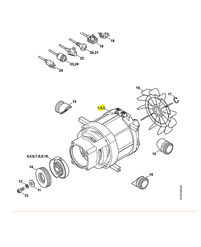 Moteur electrique Stihl ref. 4777-600-0200