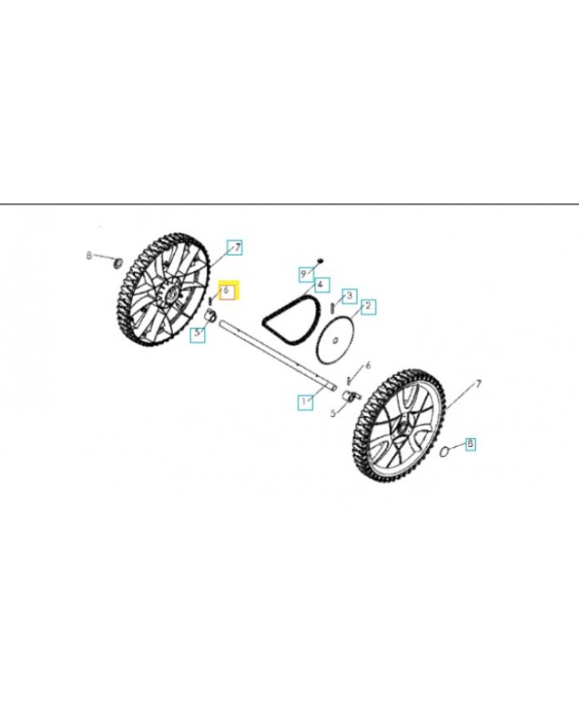 Goupille de roue 5x30 519653169. Pièce de rechange Husqvarna