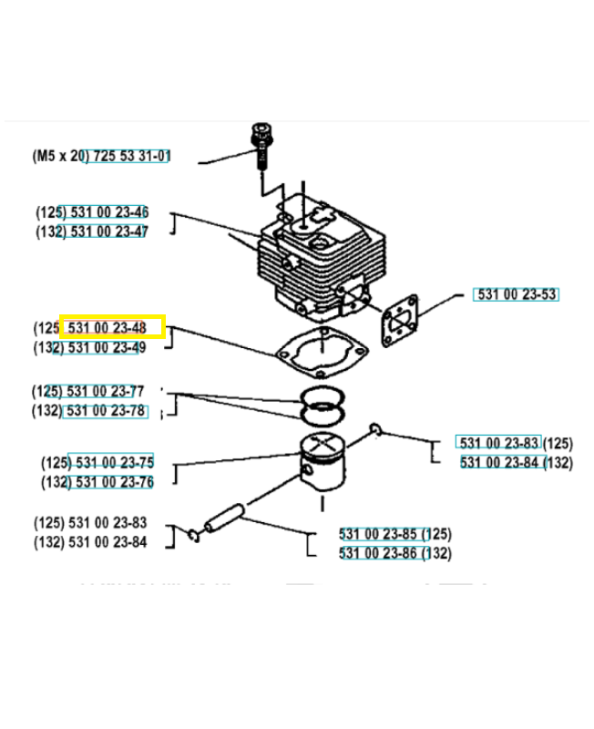 Joint 531002348. Pièce de rechange Husqvarna