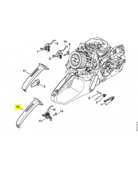 Monture de poignée 1140-791-0600. Pièce détachée Stihl / Vicking