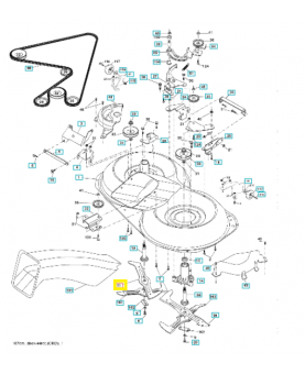 Lame gauche 532180583. Pièce de rechange Husqvarna Remplace référence 532175450 ; 532168720 ; 532175792