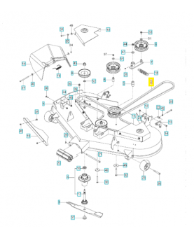Courroie de coupe 539107095. Pièce de rechange Husqvarna 
