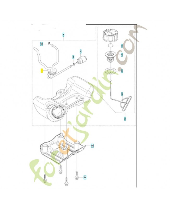 Durite d'essence 596630405. Pièce détachée Husqvarna