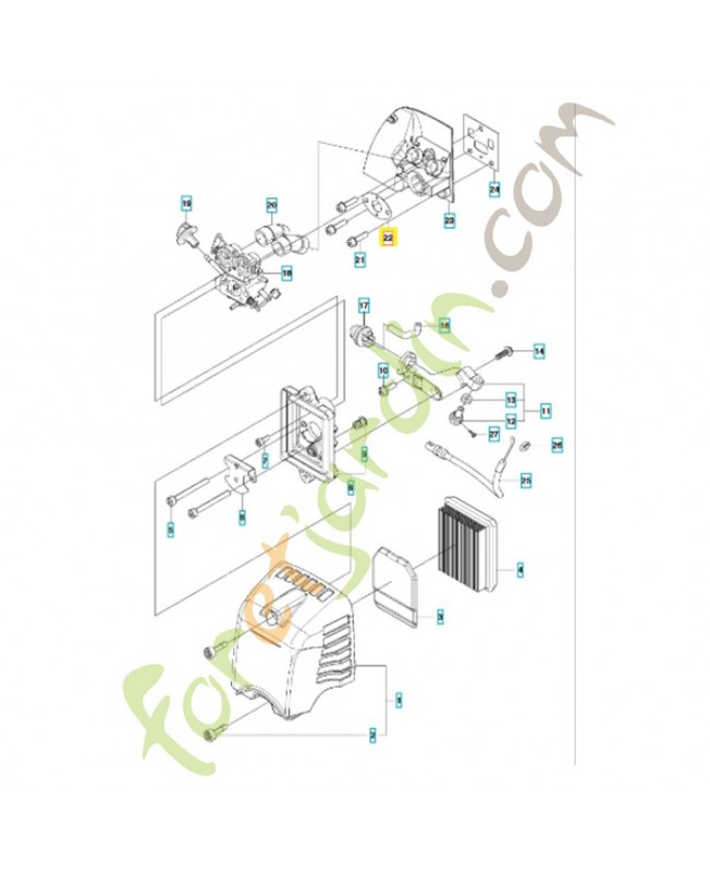 Joint 521635201. Pièce de rechange Husqvarna