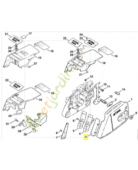 Pièce de protection 1125-656-1501. Pièce détachée Stihl / Vicking