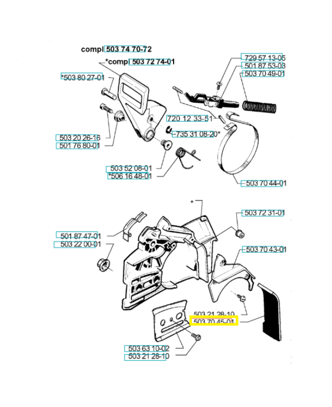 Protecteur 503704501 husqvarna