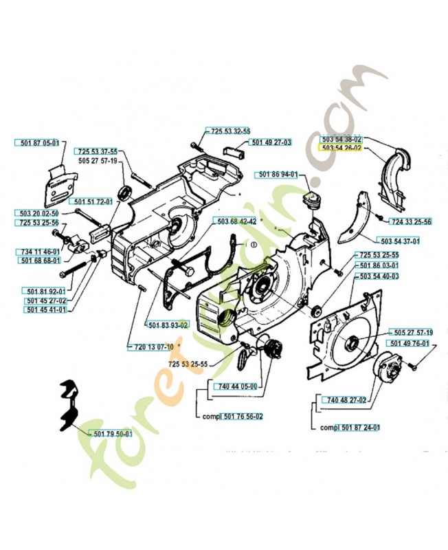 Conduit d'air 503542602. Pièce de rechange Husqvarna