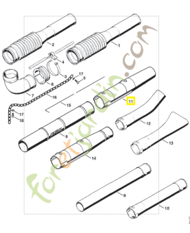 Buse diam 80 mm 4203-708-6306. Pièce de rechange Sithl / Vicking