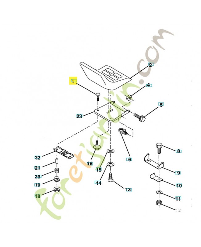 Boulon 872050411. Pièce détachée Husqvarna