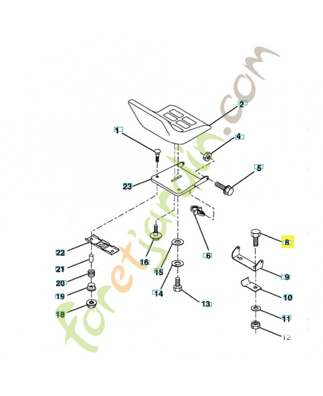Boulon 874780616. Pièce de rechange Husqvarna 