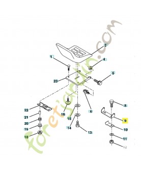 Charnière de siège 532140551. Pièce de rechange Husqvarna