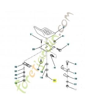 Boulon 874780814. Pièce de rechange Husqvarna