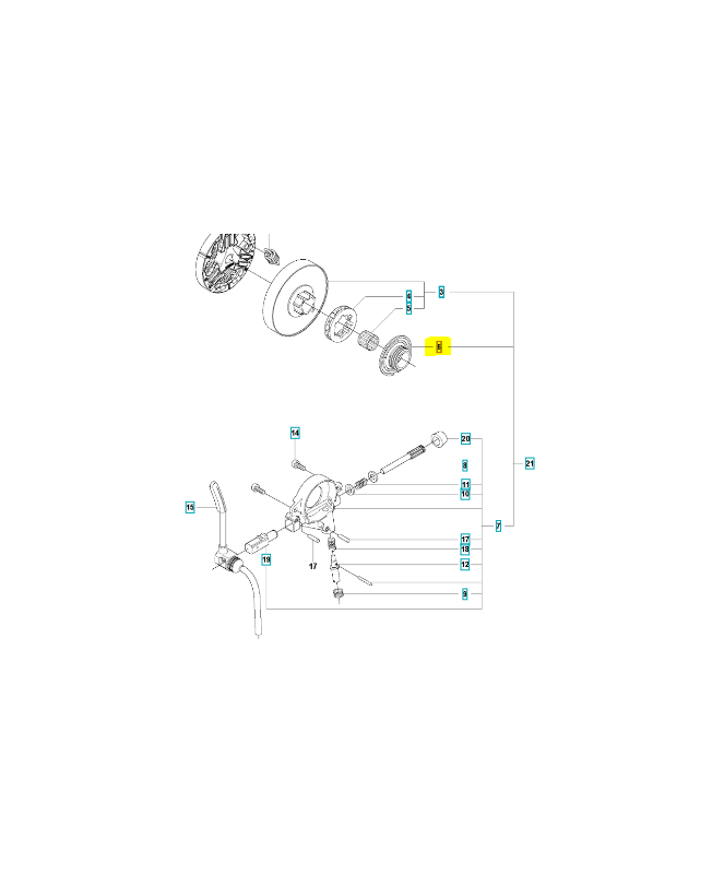 Roue à vis sans fin Husqvarna ref. 577601101