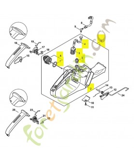 Carter de réservoir 1140-350-0825. Pièce détachée Stihl 