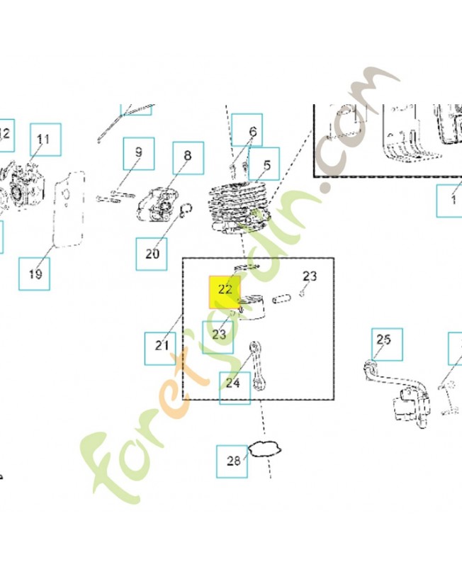 Segment 545154009. Pièce de rechange Husqvarna