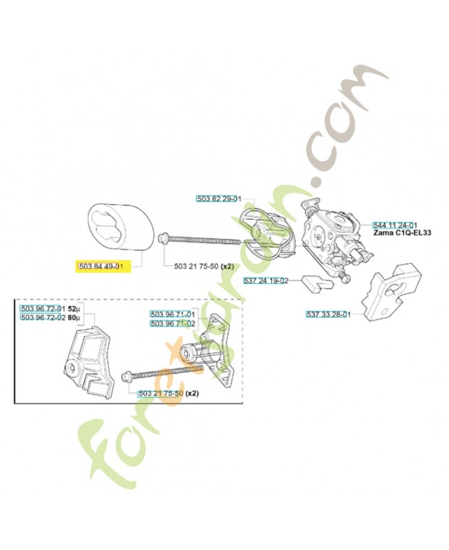 Filtre a air 503844901. Pièce de rechange Husqvarna