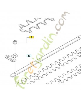Ecrou 503220006. Pièce de rechange Husqvarna