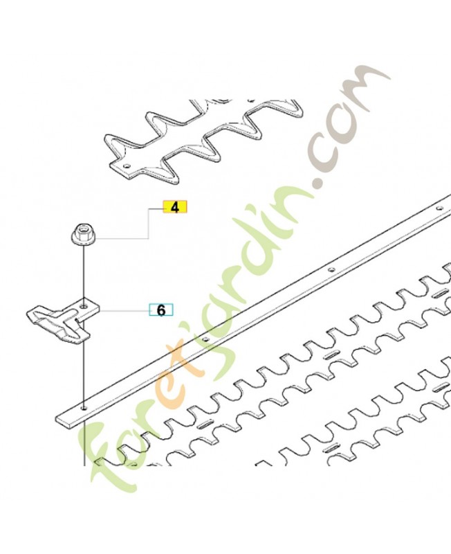 Ecrou 503220006. Pièce de rechange Husqvarna