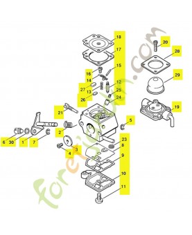 Carburateur C1Q-S56B Stihl réf. 4137-120-0604
