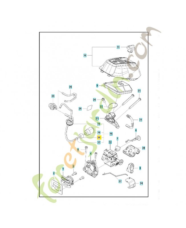 Douille 513750801. Pièce de rechange Husqvarna