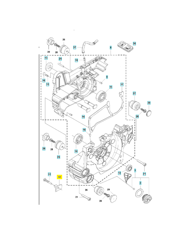 Capteur de chaine 579210201. Pièce de rechange Husqvarna