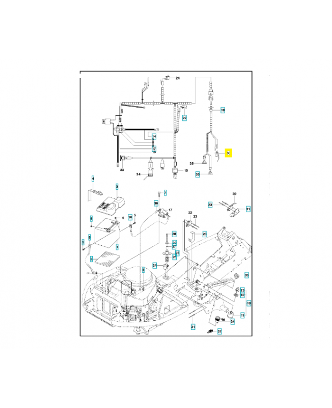 Interrupteur 574316101. Pièce de rechange Husqvarna