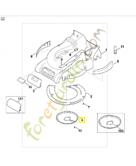 Capot 6340-706-0716. Pièce de rechange Sithl