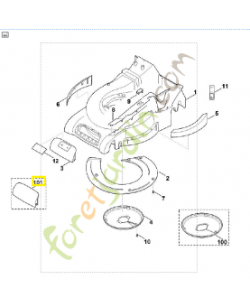 Recouvrement stihl ref. 6340-701-3610