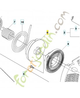 Poulie de lanceur 537423201. Pièce de rechange Husqvarna