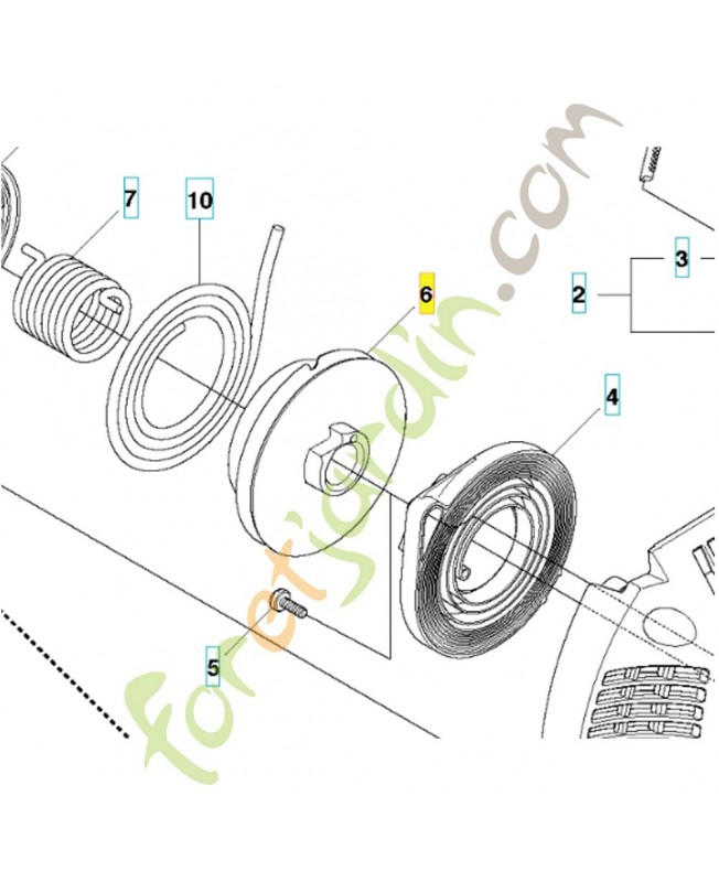 Poulie de lanceur 537423201. Pièce de rechange Husqvarna Poulie de lanceur 537423201. Pièce de rechange Husqvarna