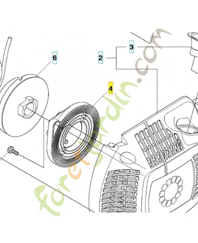ressort de rappel husqvarna ref. 540057502 Remplace référence 540057501