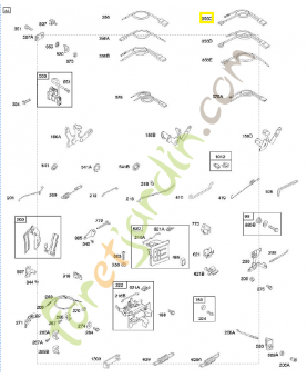 691409 Fil d arrêt 0003-000-0821. Pièce de rechange pour moteur thermique Briggs et Straton