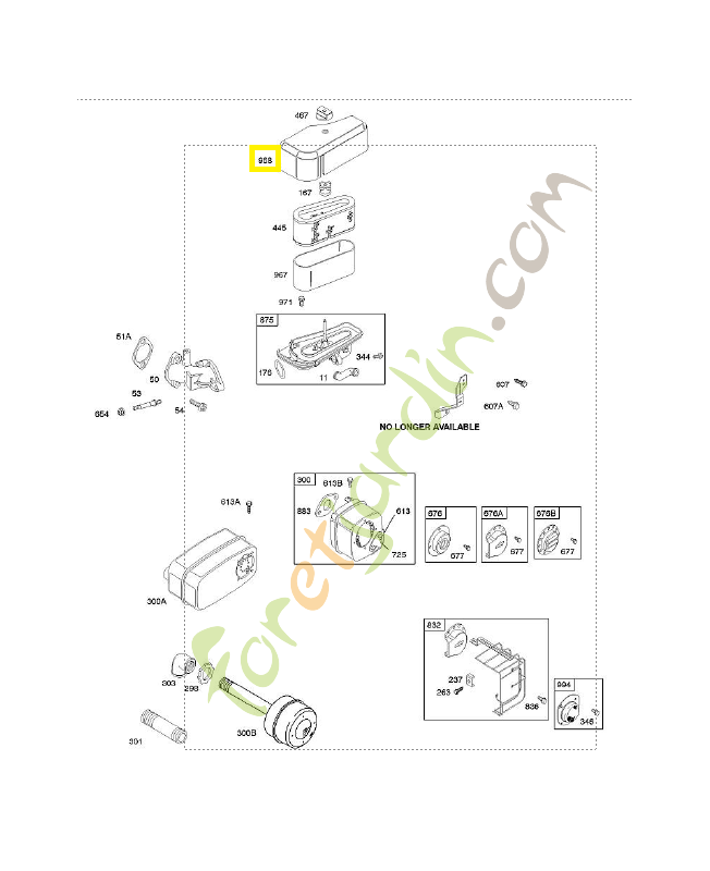 691916 Cache filtre a air 0003-000-0998
