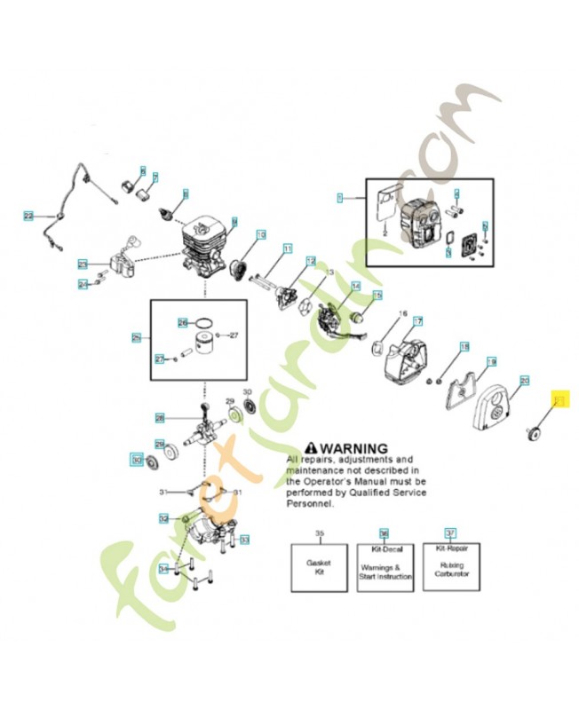 Bouchon 530059796. Pièce de rechange Husqvarna