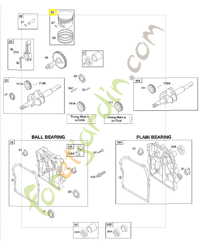 793214 Ensemble piston 0003-000-2048. Pièce de rechange pour moteur thermique Briggs et Straton 793214 Ensemble piston 0003-000-2048. Pièce de rechange pour moteur thermique Briggs et Straton