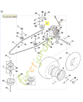 Galet tendeur 6170-760-1291. Pièce détachée Stihl
